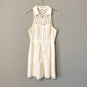 Kimchi Blue white sleeveless eyelet dress